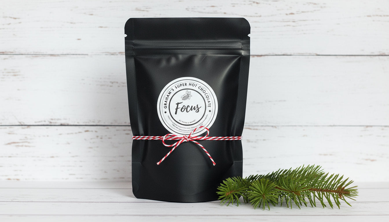 Graham's super hot chocolate : Brainstorm Ashwagandha, Lions Mane cocoa