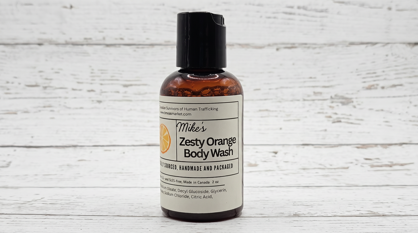 Organic Zesty Orange Body wash - 8 oz