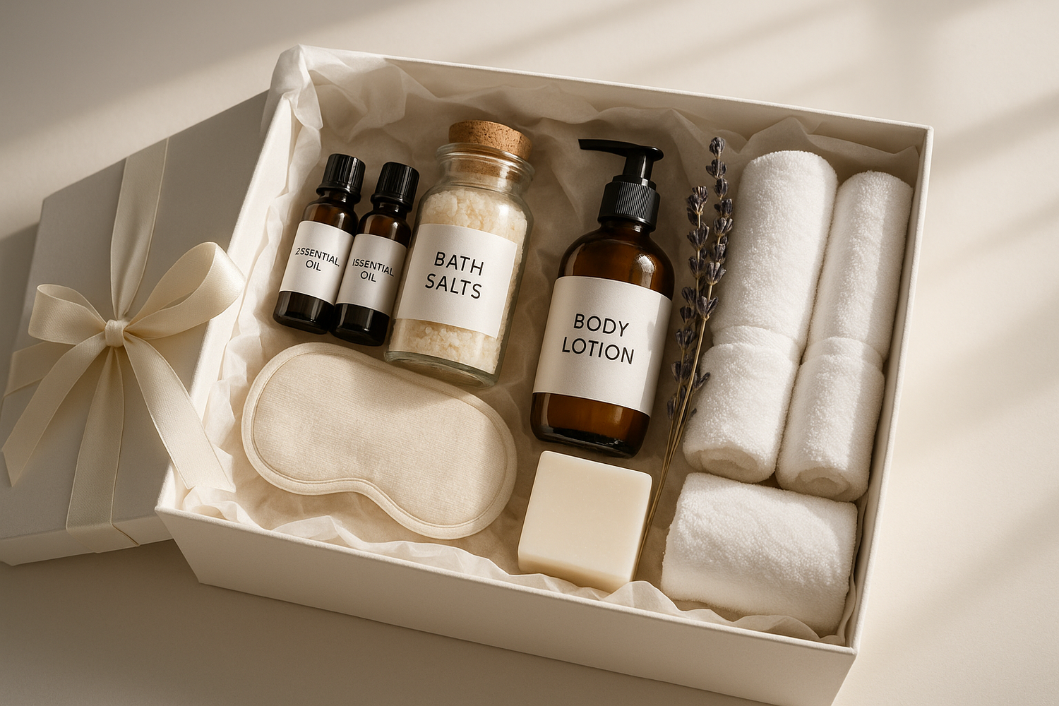 wellness spa box in a white gift box