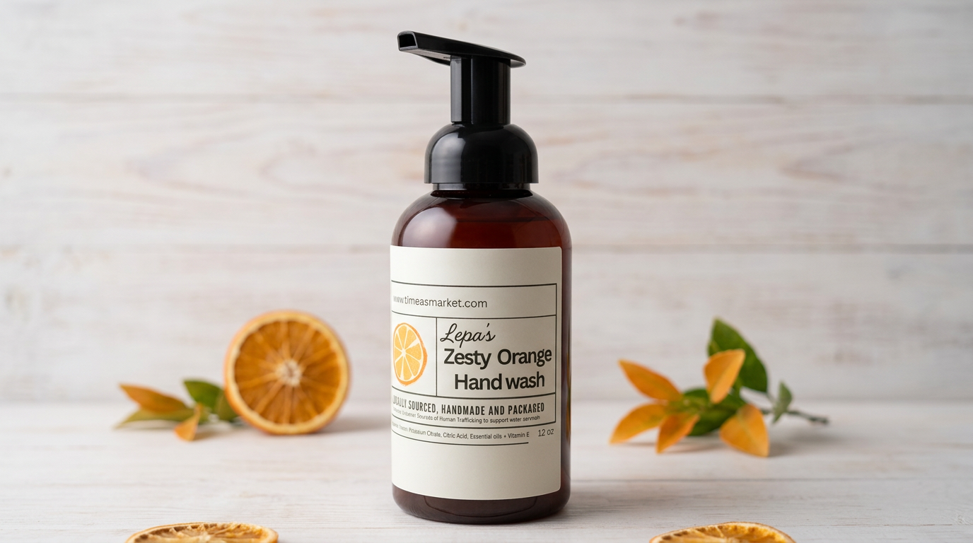 Organic foam handwash Zesty Orange 12 oz