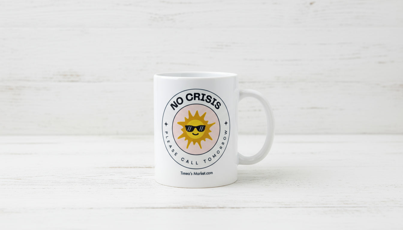 No Crisis office coffee mug
