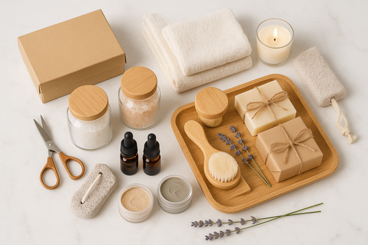 Can you add a light brown paper gift box and a scissor? 
