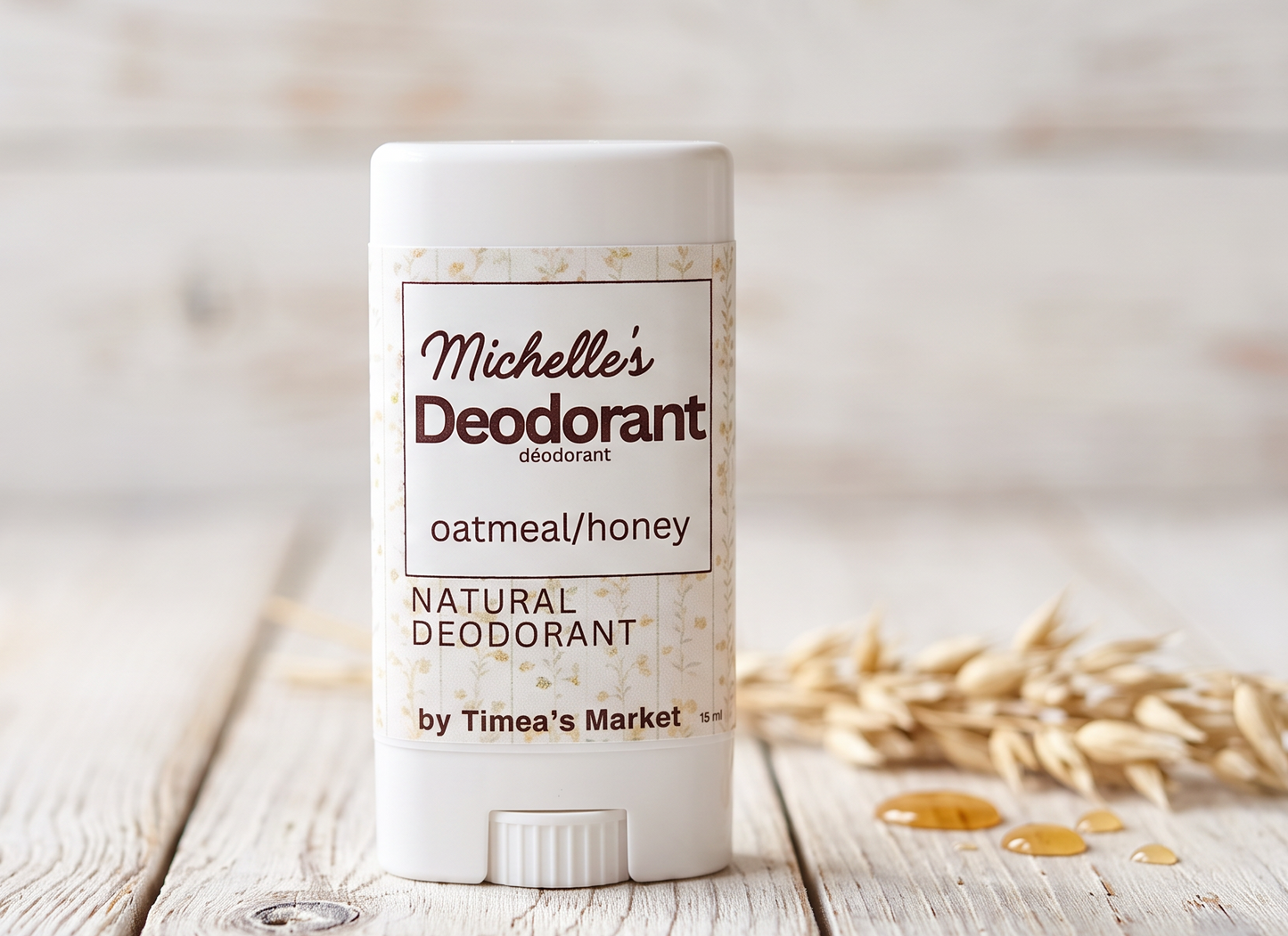 Michelle's Oatmeal /honey  Natural Deodorant - 15 ml  - BEST SELLER